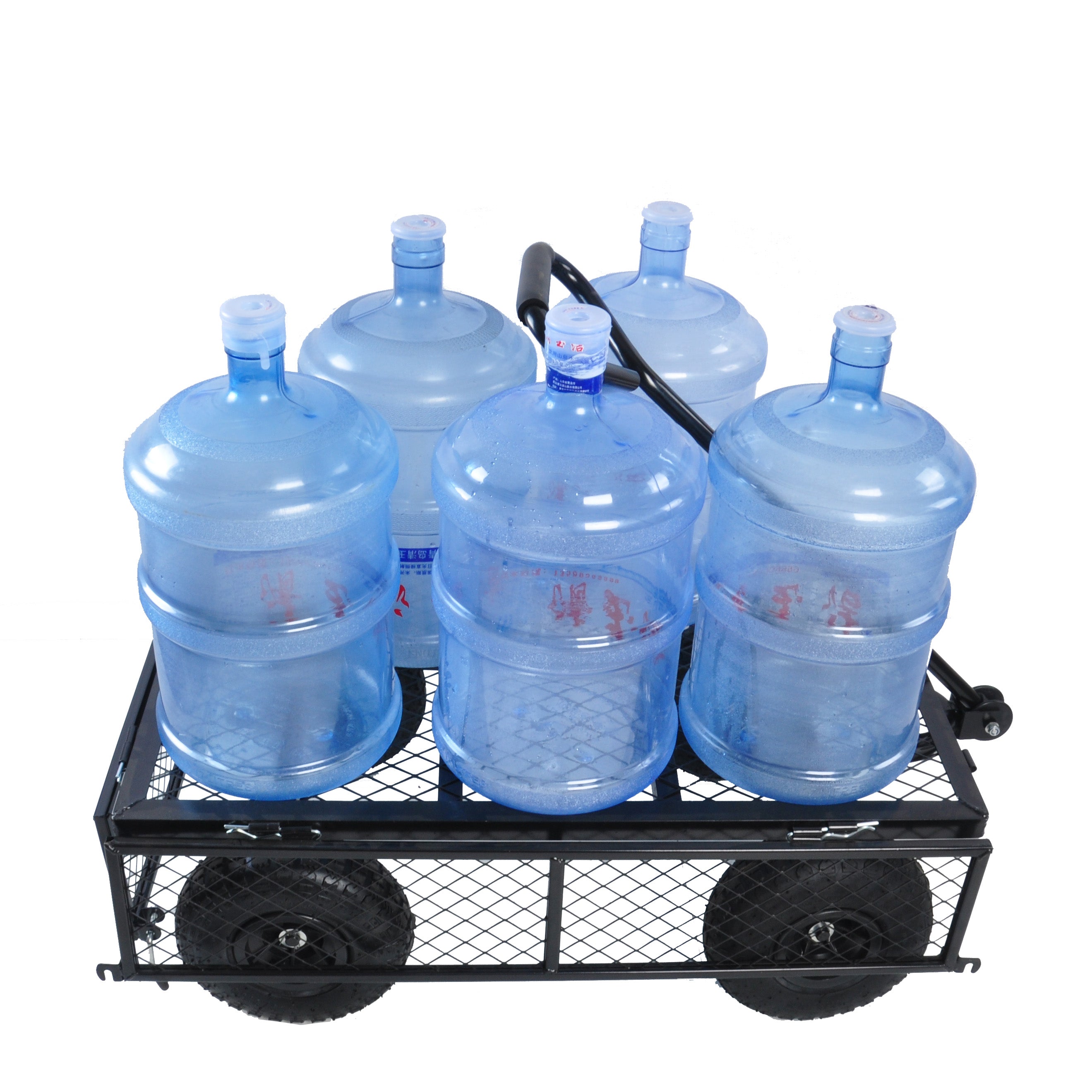 Meckorn 550 lb Mesh Steel Garden Cart with Removable Sides