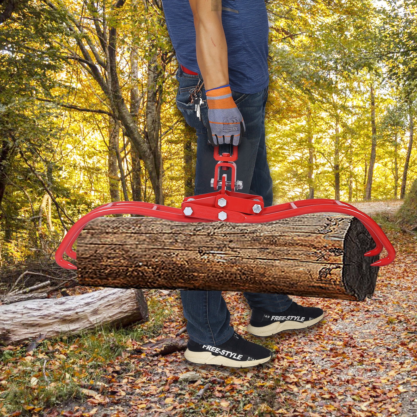 Meckorn 28 Inch Swivel Log Tongs | 3307 lb Steel Log Grapple