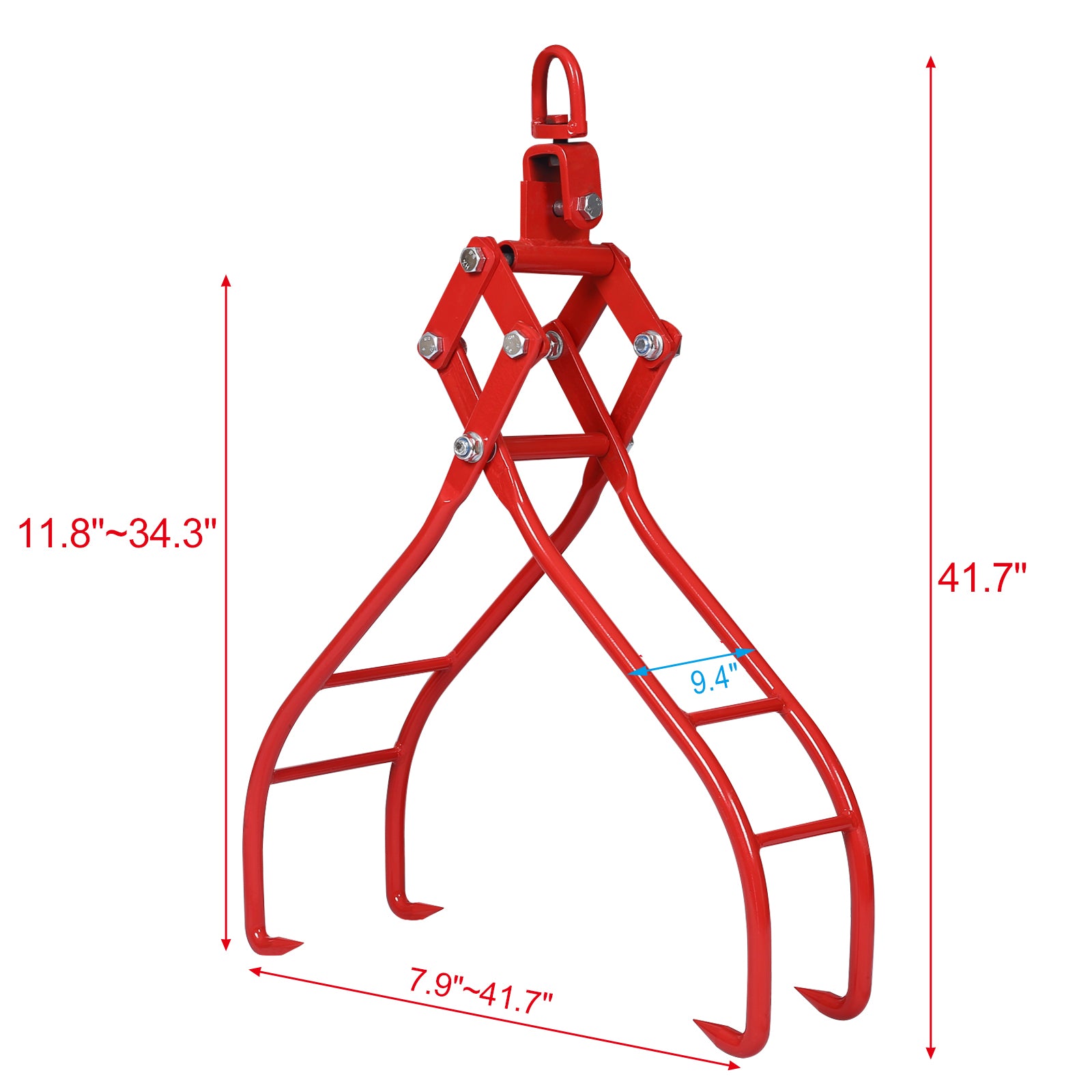 Meckorn 36 Inch Swivel Log Tongs | 3307 lb Steel Log Grapple