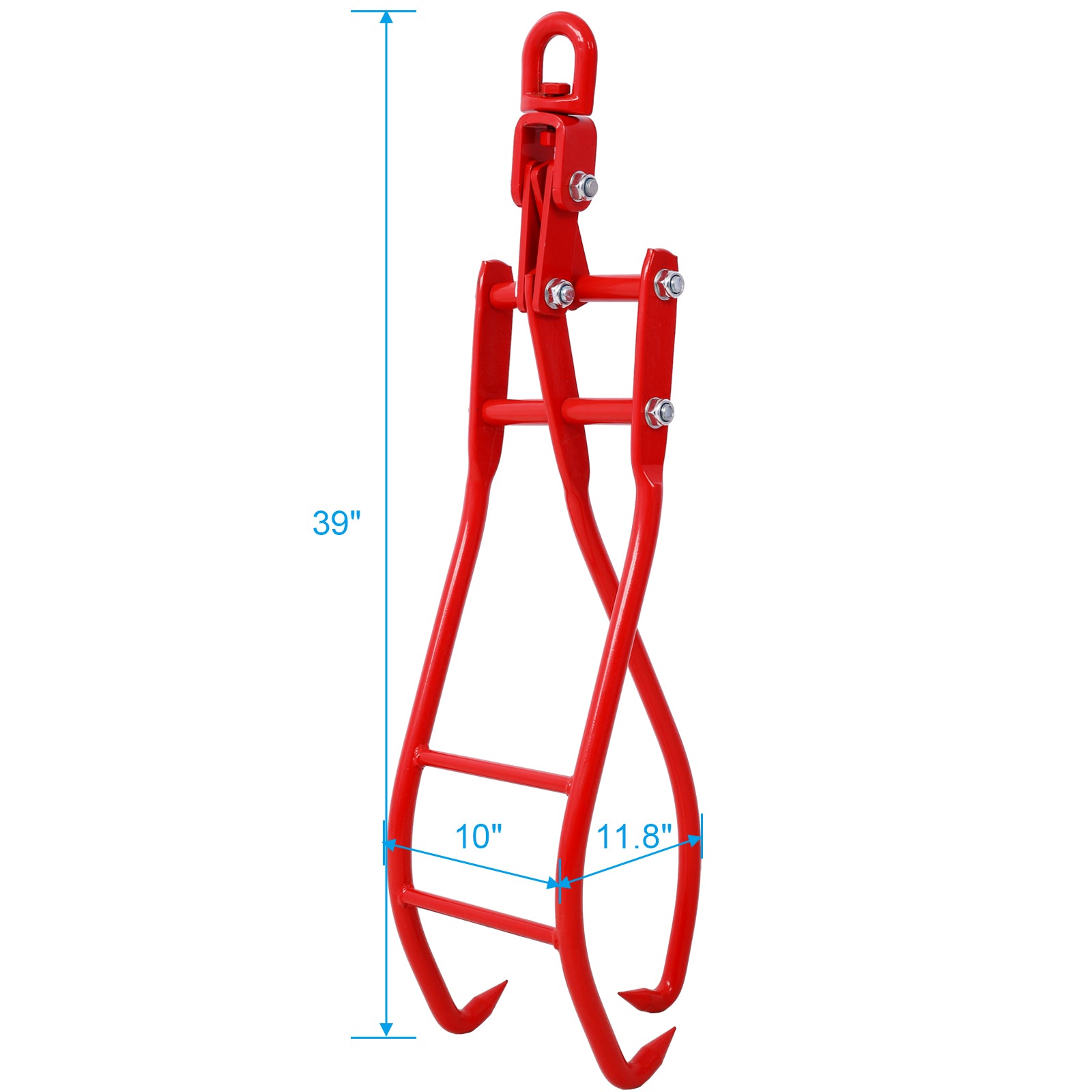 Meckorn 36 Inch 3-Claw Log Grapple | 3000 lb Logging Tongs
