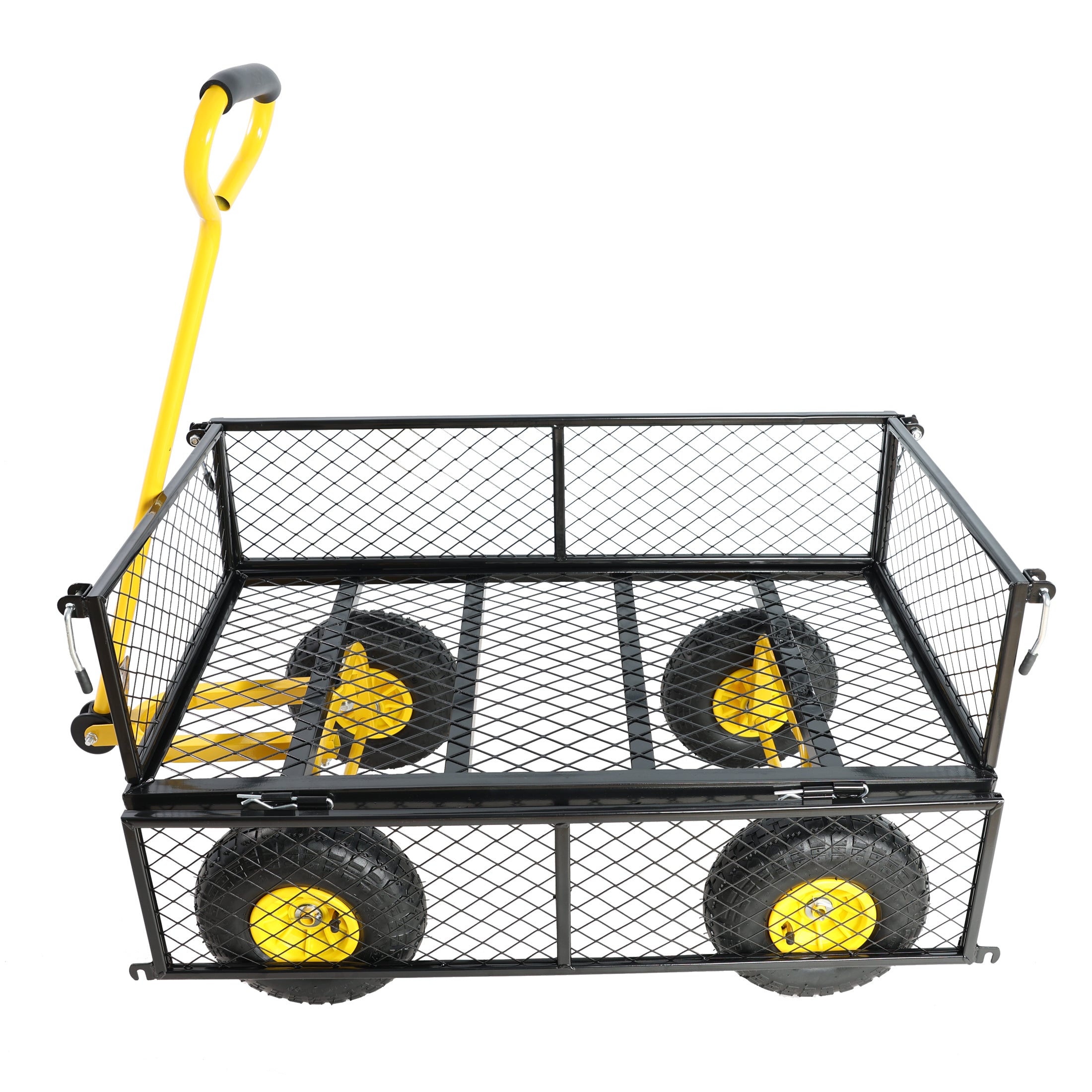 Meckorn 550 lb Heavy-Duty Utility Garden Wagon with Removable Sides
