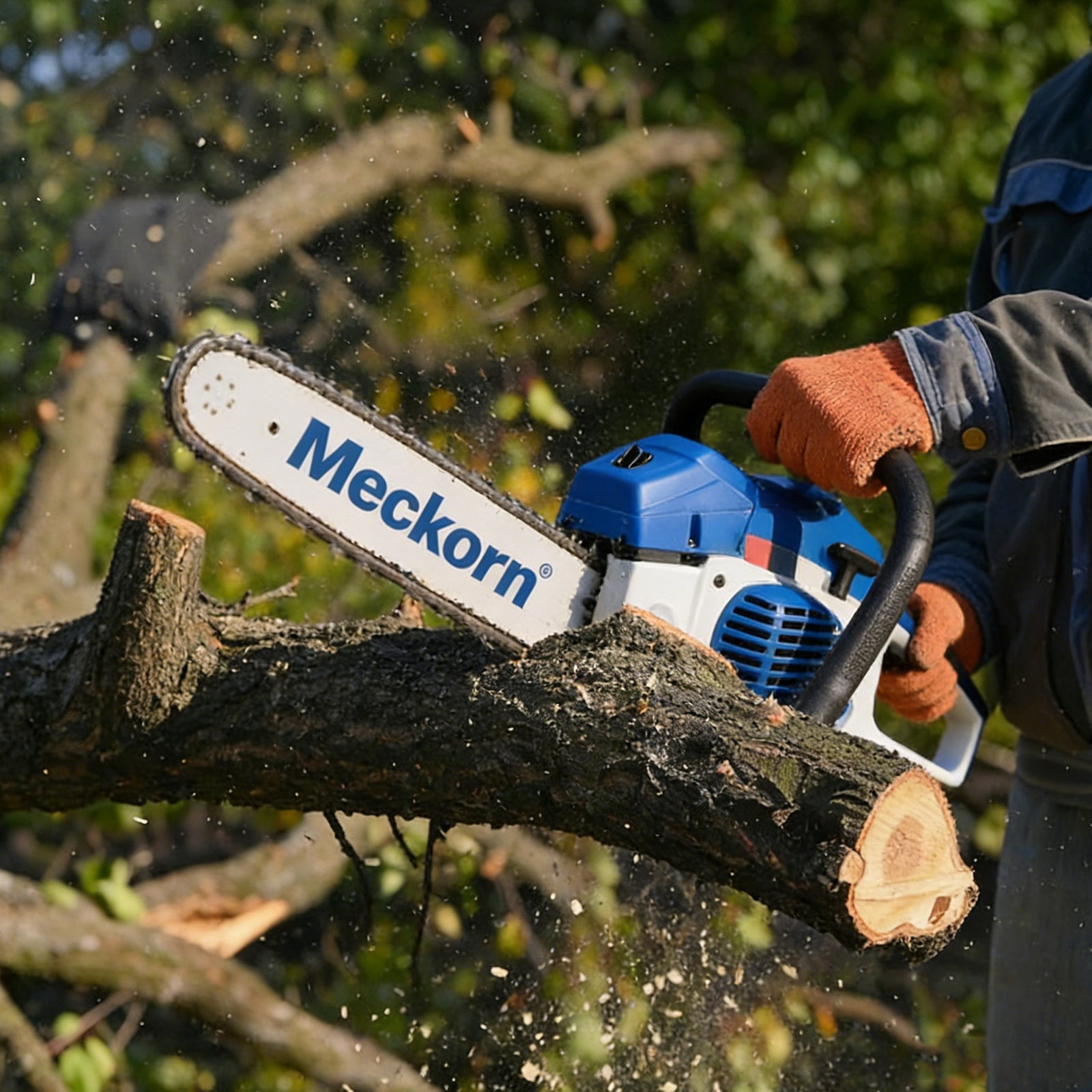 Meckorn 18 Inch Chainsaw Chain 3/8" Pitch .050" Gauge 64 Drive Links, Fit for Echo CS-600P, CS-450, CS-490,  CS-620, 63PM364E, Jonsered 2160, Makita DCS430, Replacement for Oregon S64 72EXL064G